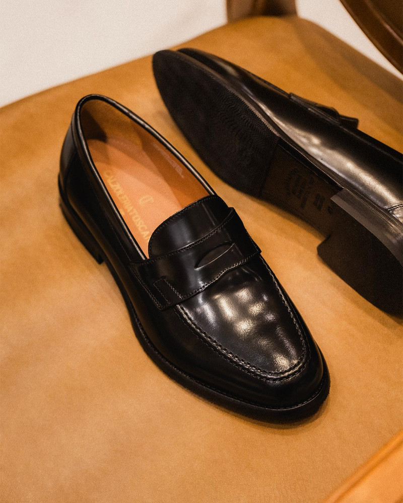 Calzoleria Toscana｜NOZOMI Penny Loafers・Black