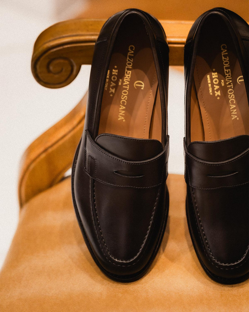 Calzoleria Toscana｜NOZOMI Penny Loafers・Dark Brown