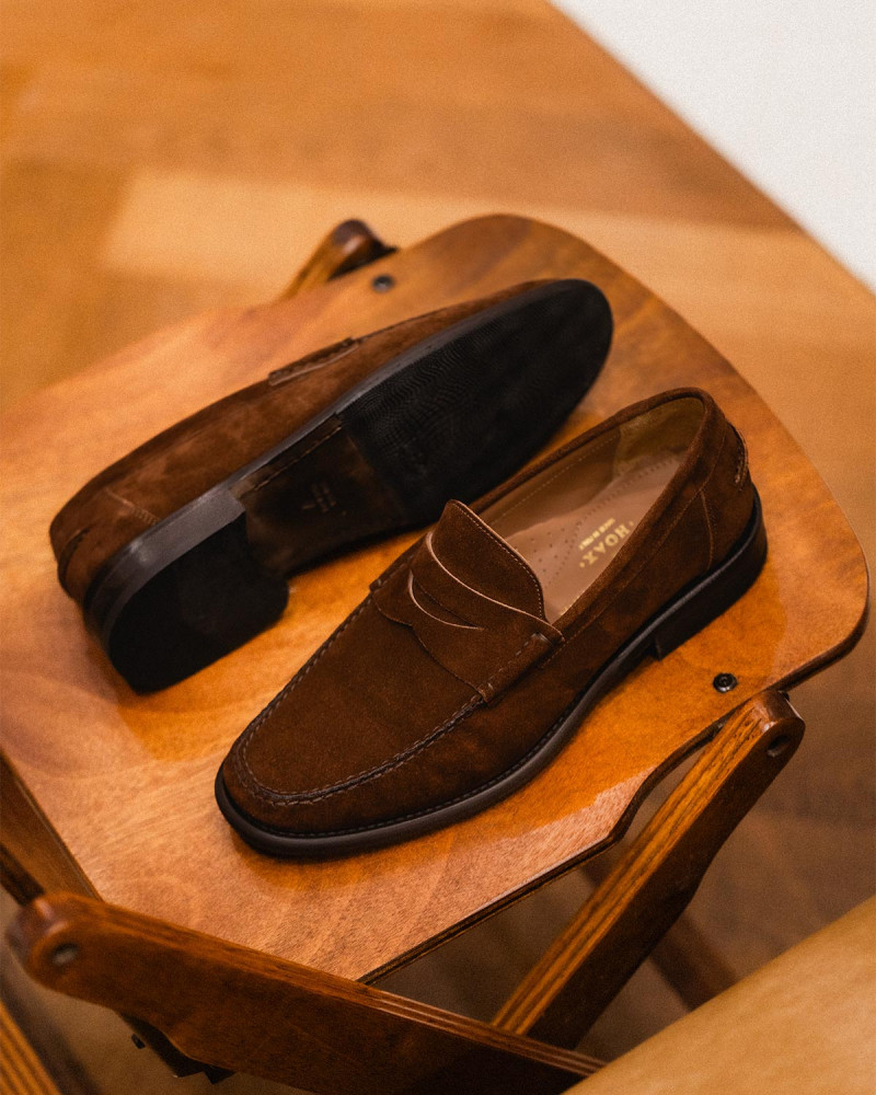 Calzoleria Toscana｜RAIMO Penny Moccasins・Rust Suede