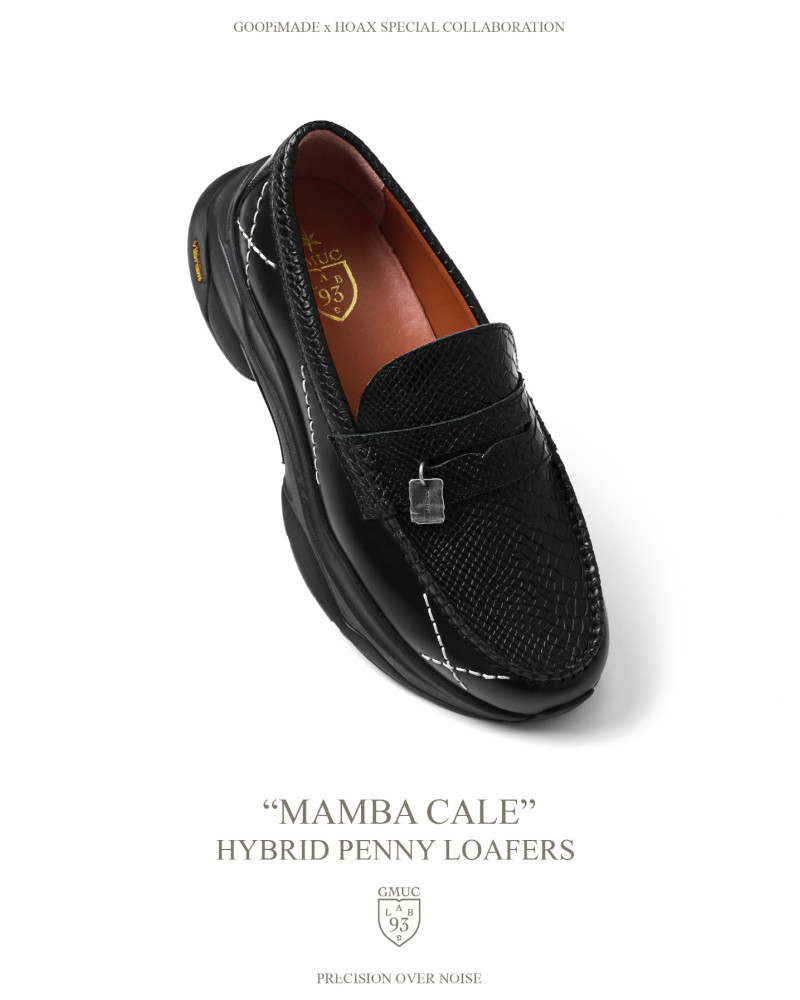 GOOPiMade x RUNDGREN｜"MAMBA CALE" Penny Loafers・Black