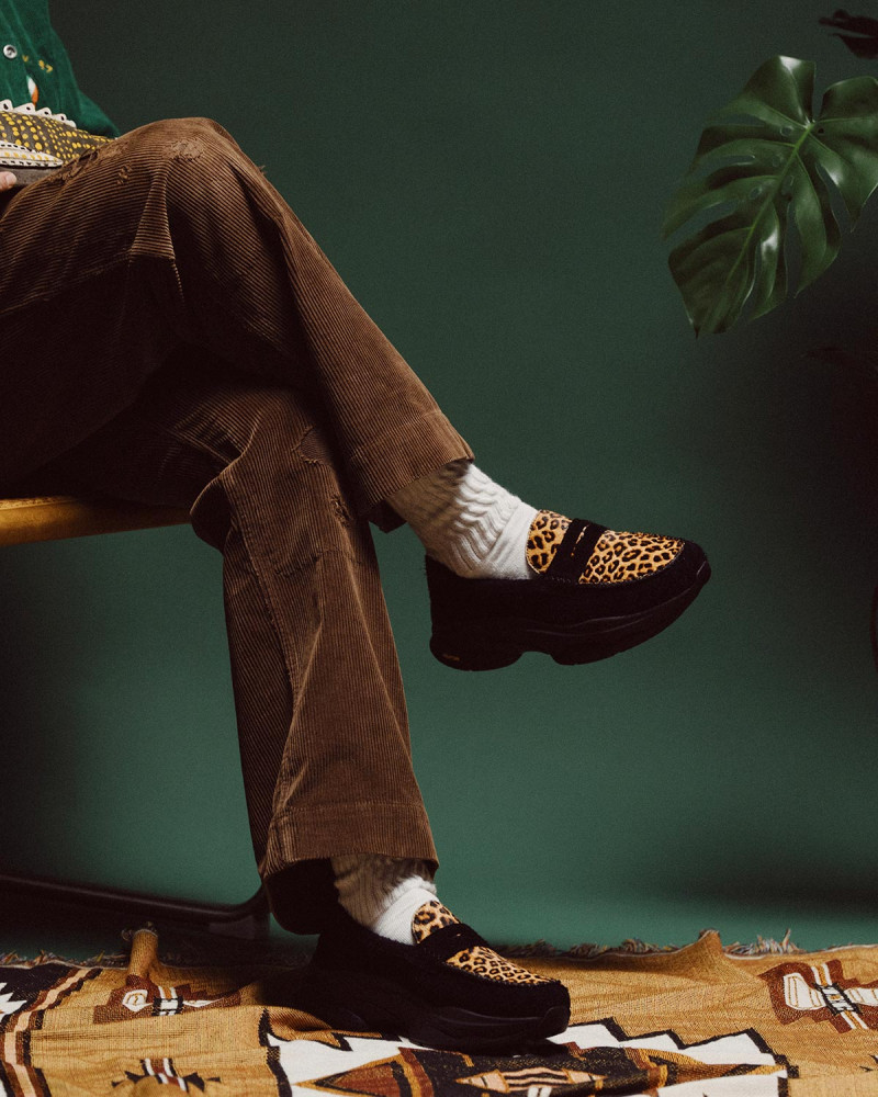 RUNDGREN|"CALE" Penny Loafers・Leopard Pony Hair/ Black Suede RUNDGREN|"CALE" Penny Loafers・Leopard Pony Hair/ Black Suede