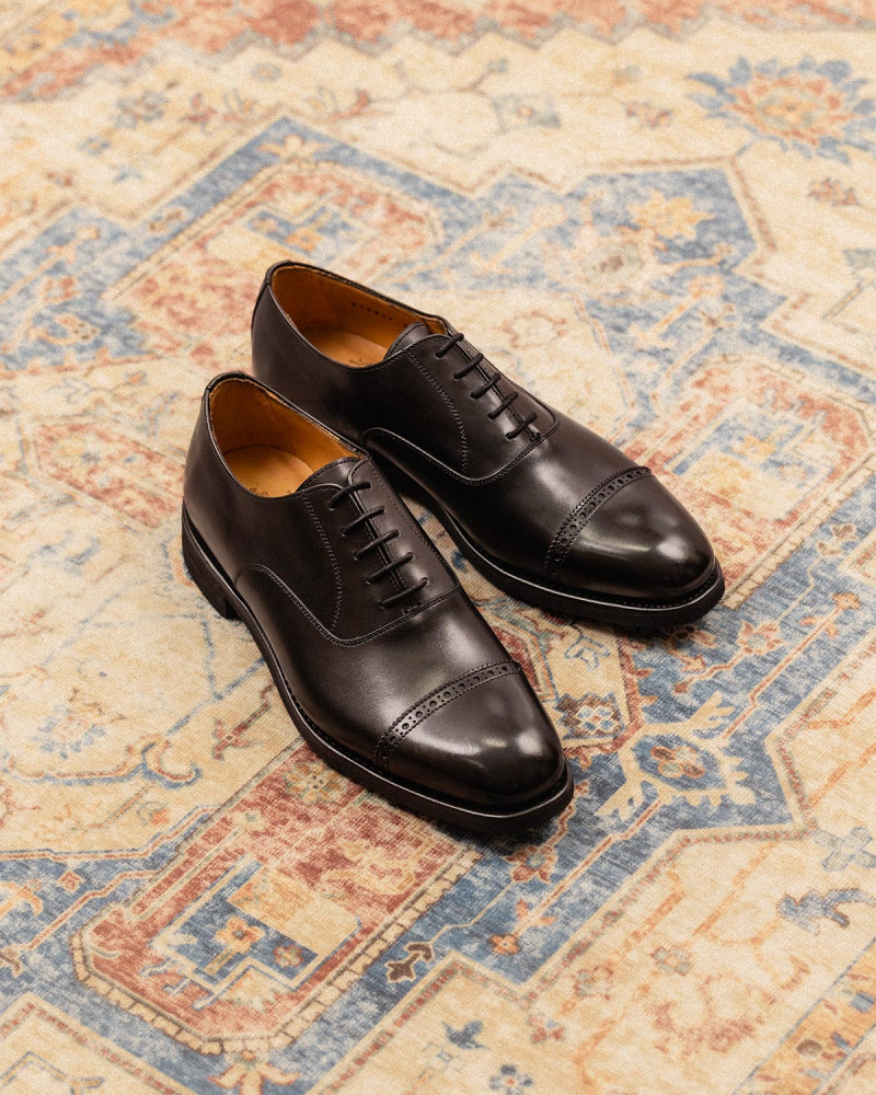 Berwick1707 for HOAX|5270 Vibram® "Moonlight" Quarter Brogue Oxford・Black Berwick1707 for HOAX|5270 Vibram® "Moonlight" Quarter Brogue Oxford・Black