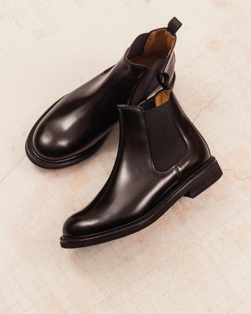 Berwick1707 for HOAX Women|Classic Chelsea Boots w/ Vibram® sole・Black Berwick1707 for HOAX Women|Classic Chelsea Boots w/ Vibram® sole・Black